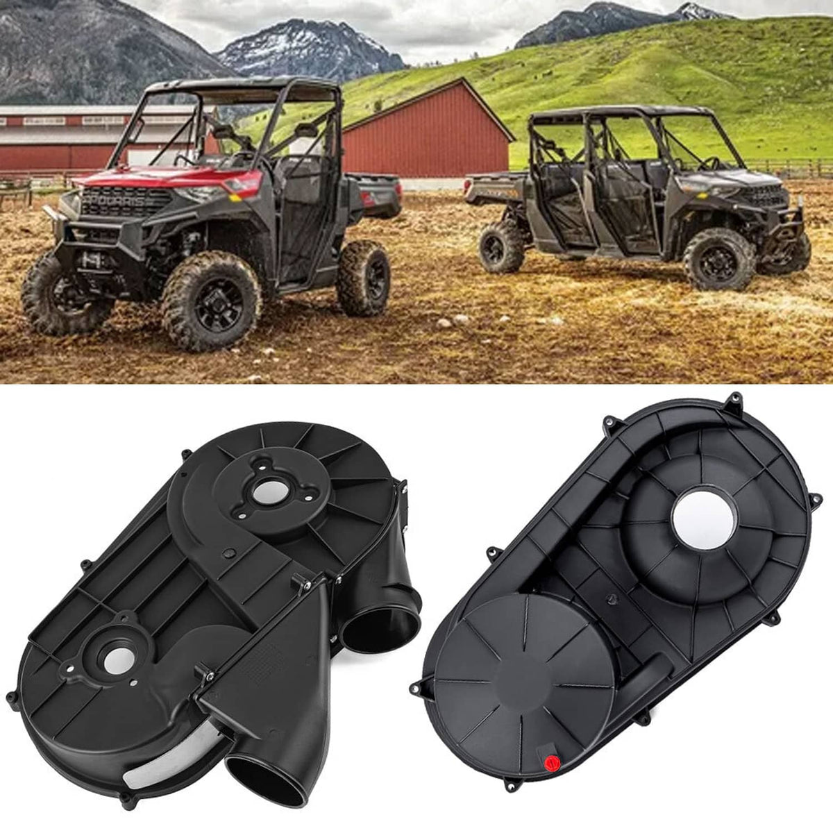 Bethesda Industrial For Polaris General 1000 / 4 1000 2017-2023 Outer & Inner Clutch Belt Cover UTV