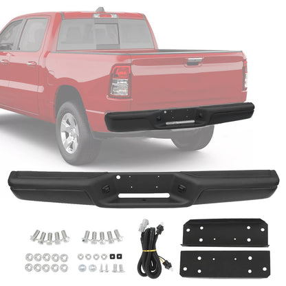 Bethesda Industrial REAR STEP BUMPER ASSEMBLY STEEL WITH PADS FOR 1997-2004 DODGE DAKOTA BLACK