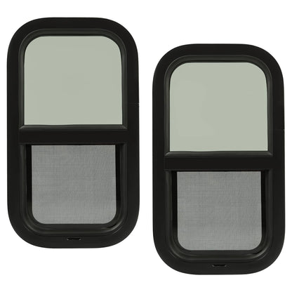 Bethesda Industrial 2 Pack 12"L x 22"W Wall Vertical Sliding RV Window Cargo Trailer W/Trim Kit