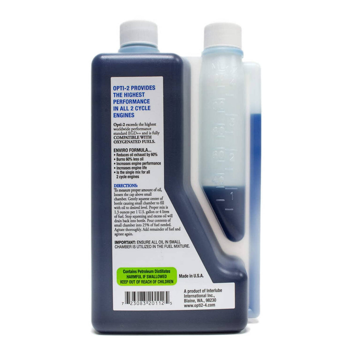Bethesda Industrial Opti 34oz Bottle 2 Cycle Engine Oil Mix Opti-2 Enviro Formula 20112