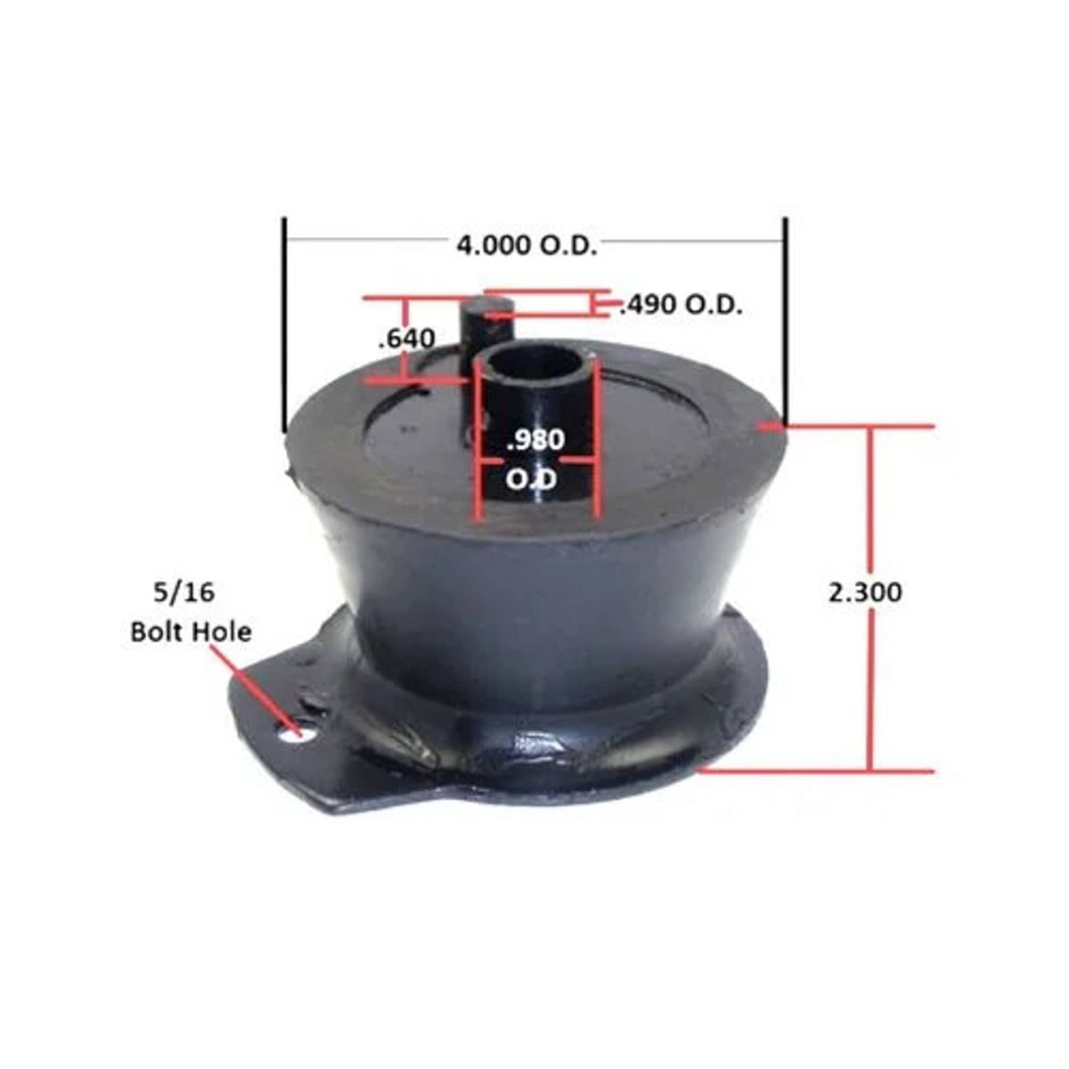 Bethesda Industrial Rubber Seat Spring - Left Hand fits Case 310 320 350 G45003 fits Ford NDA448A
