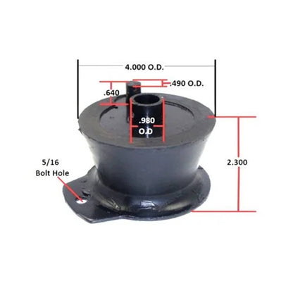 Bethesda Industrial Rubber Seat Spring - Left Hand fits Case 310 320 350 G45003 fits Ford NDA448A