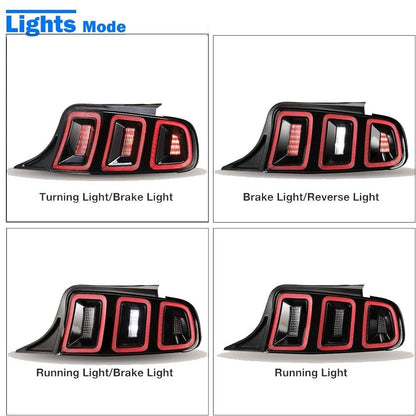Bethesda Industrial For 2010-2014 Ford Mustang Full LED w/ Sequential Tail Lights Black Brake Lamps
