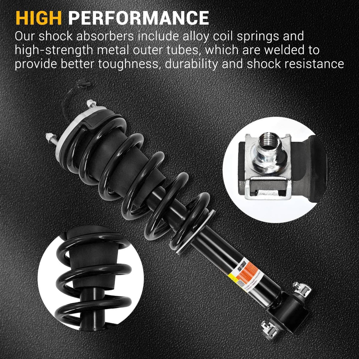 Bethesda Industrial 4x Front Rear Shock Struts Magnetic Fit 2021-2024 Escalade Chevy Tahoe GMC Yukon