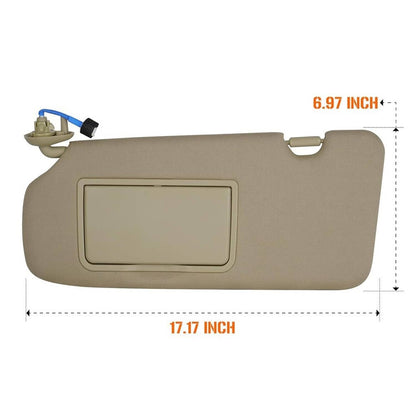 Bethesda Industrial Left Driver Side Sun Visor Beige w/Mirror & Light For 2017-2022 Honda CR-V CRV
