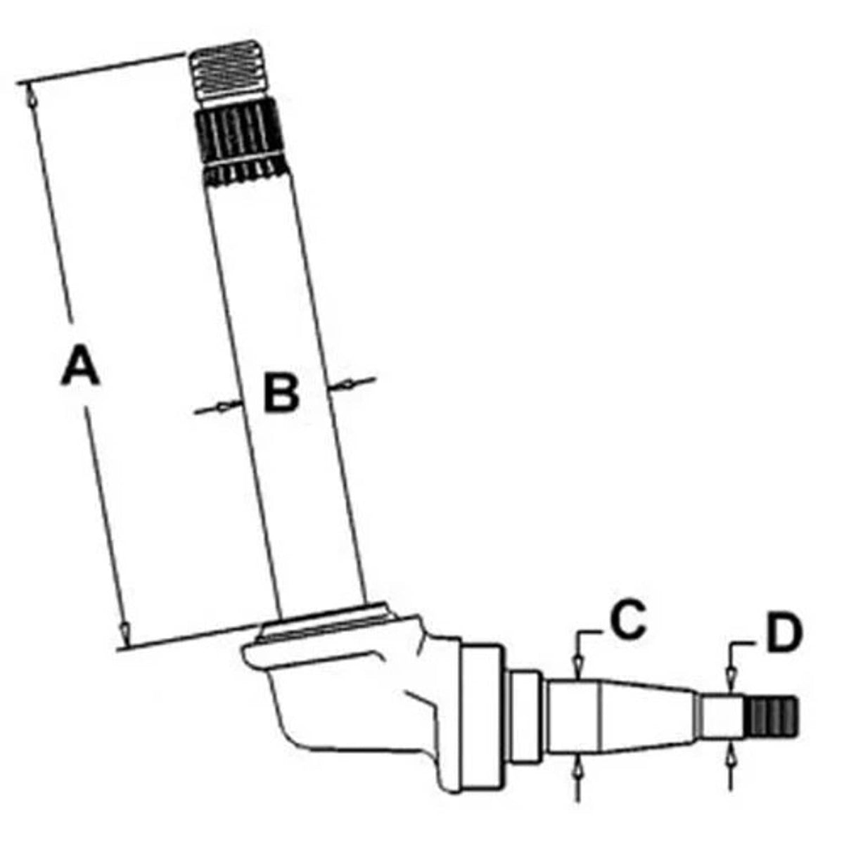 Bethesda Industrial Spindle - Right Hand/Left Hand fits International 544 656 406266R92
