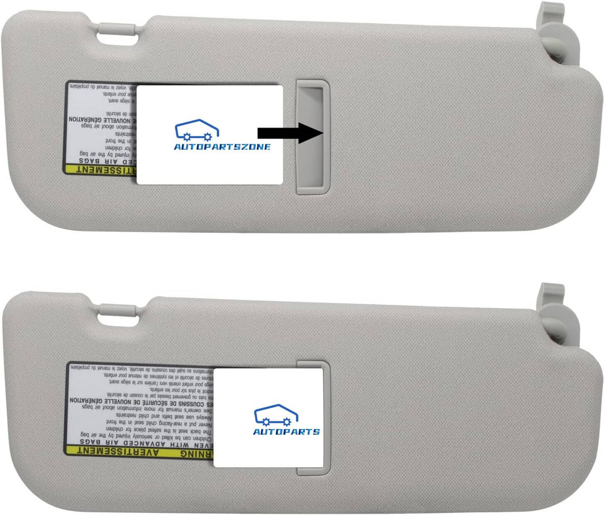 Bethesda Industrial Grey Sun Visor Makeup Mirror Left-Driver Side For 2011-2016 Hyundai Elantra MD