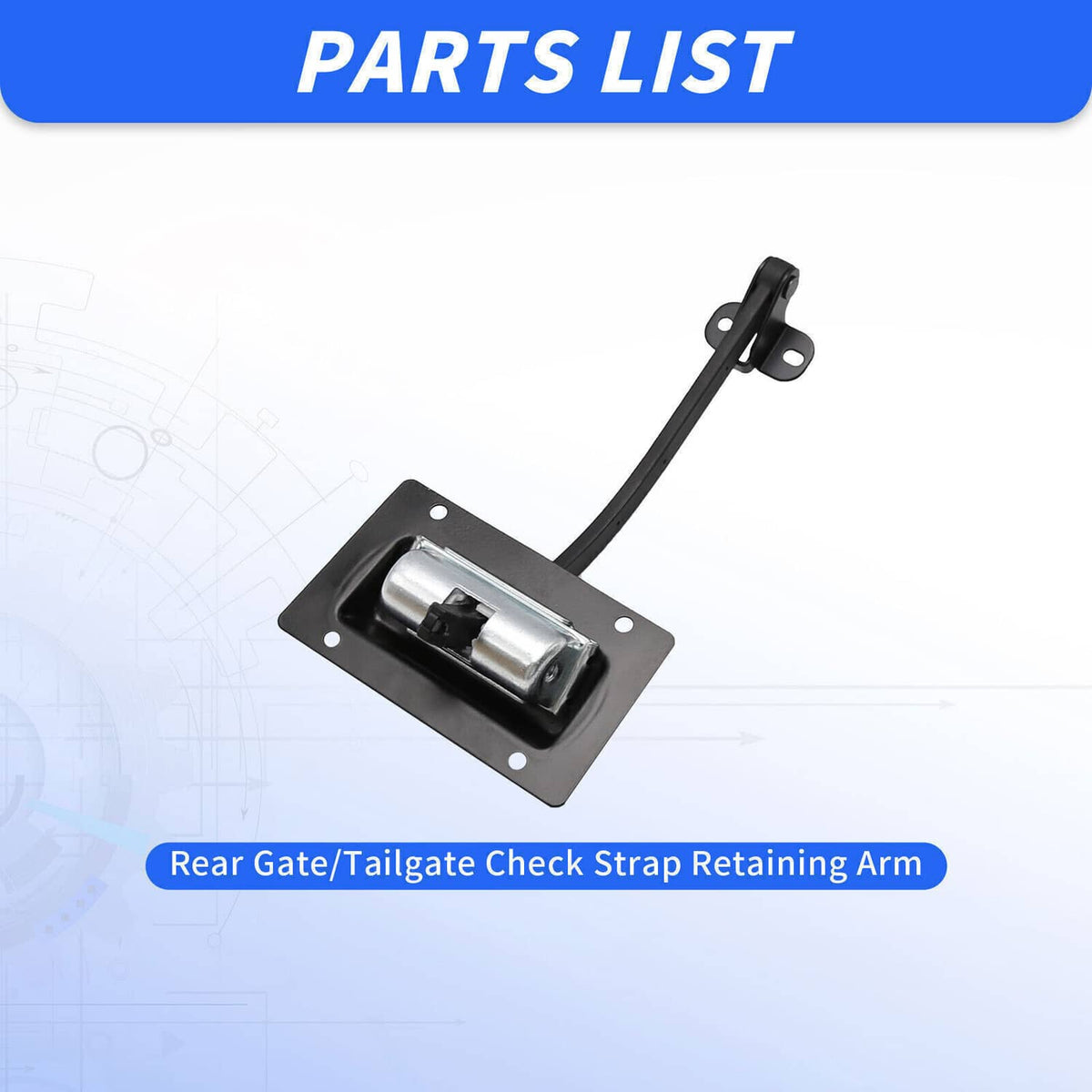 Bethesda Industrial Rear Door Gate/Tailgate Check Strap Retaining Arm For Jeep Wrangler JK 2011-2019