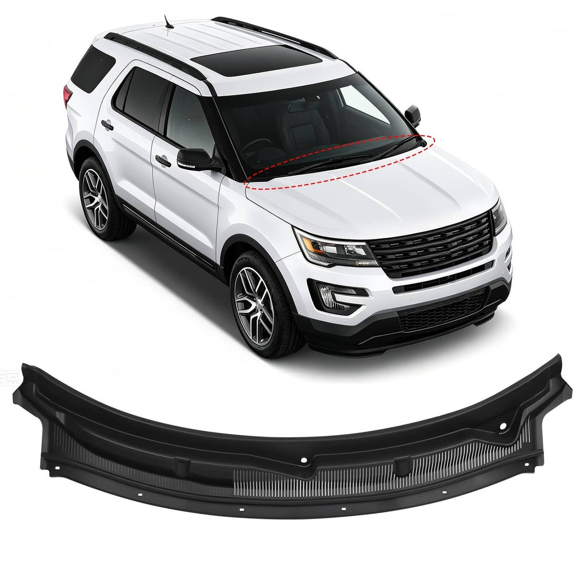 Bethesda Industrial Windshield Cowl Grille Wiper Panel Top for Ford Explorer 2011-2019 BB5Z78022A68A