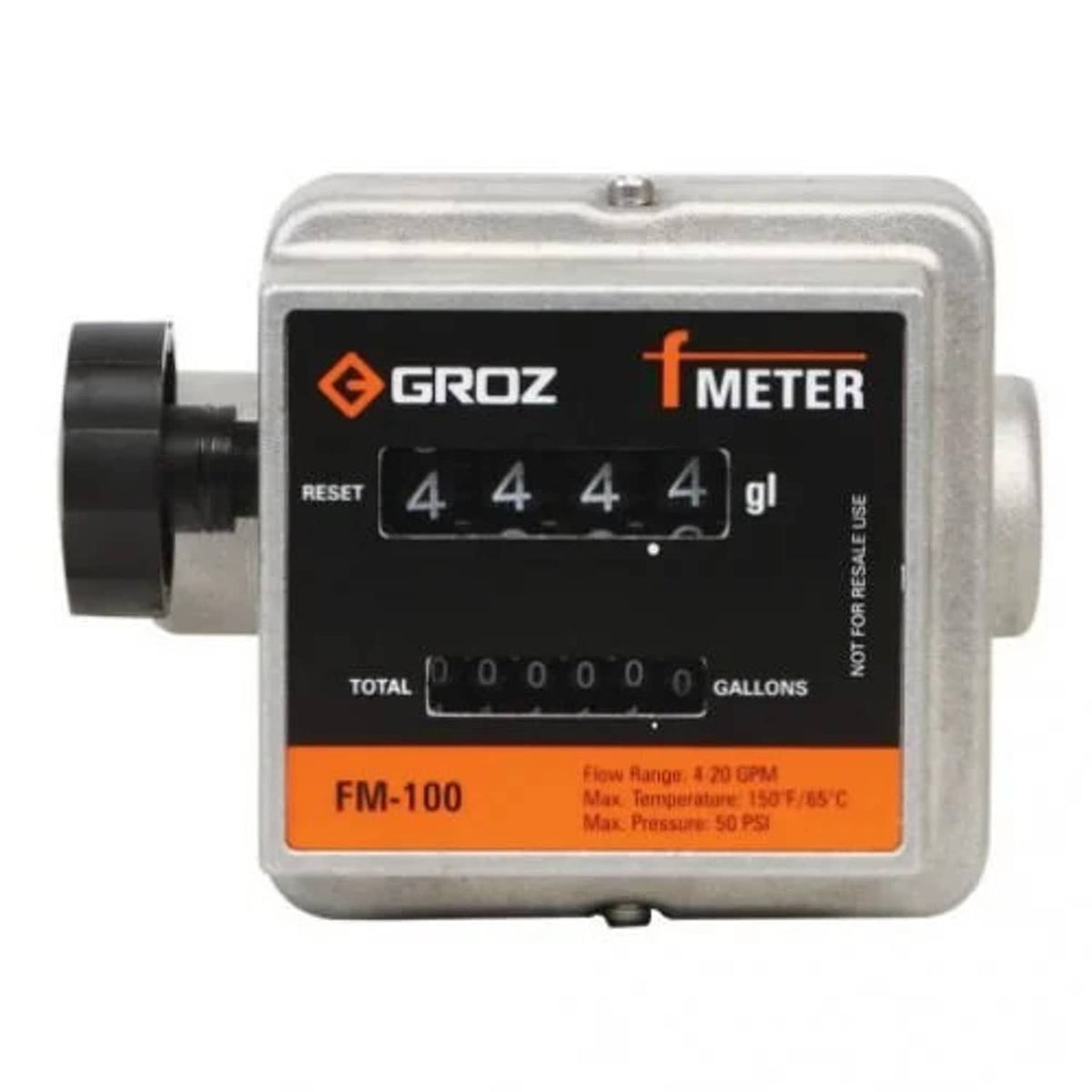 Bethesda Industrial GROZ® Mechanical Fuel Meter 3/4" NPT Low to Medium Viscosity Fluids