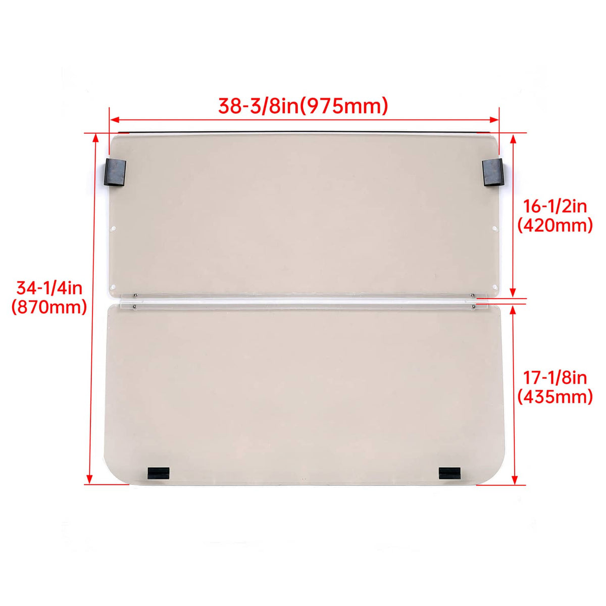 Bethesda Industrial For Yamaha G22 2003-2006 Tinted Folding Windshield Golf Cart Windscreen