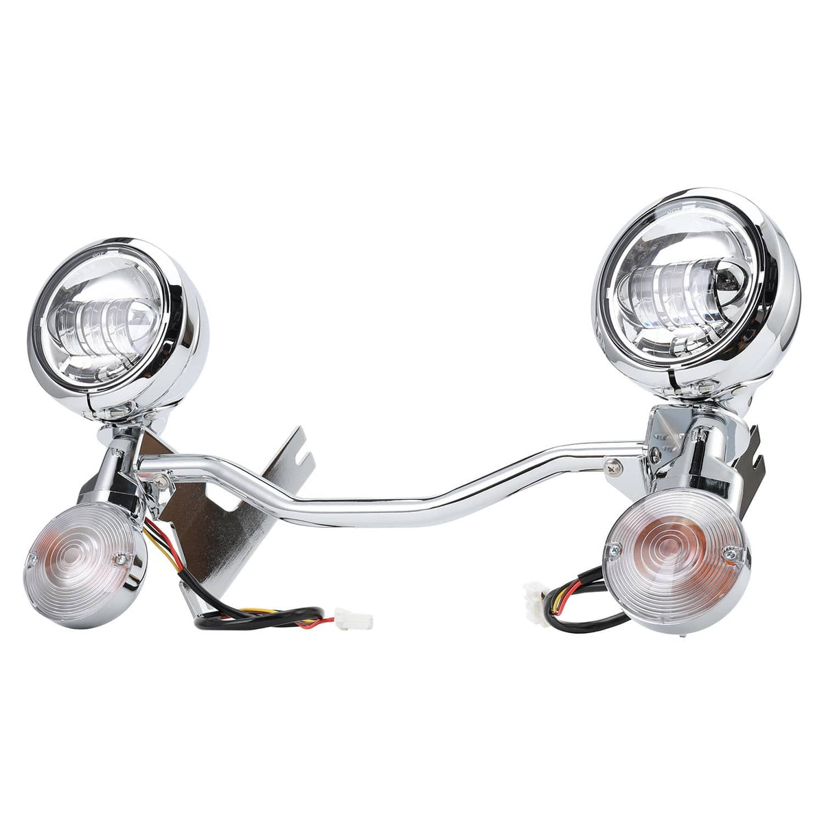 Bethesda Industrial LED Passing Fog Spot Light Turn Signal Lamp Bar Fit For Harley Road King 94-13