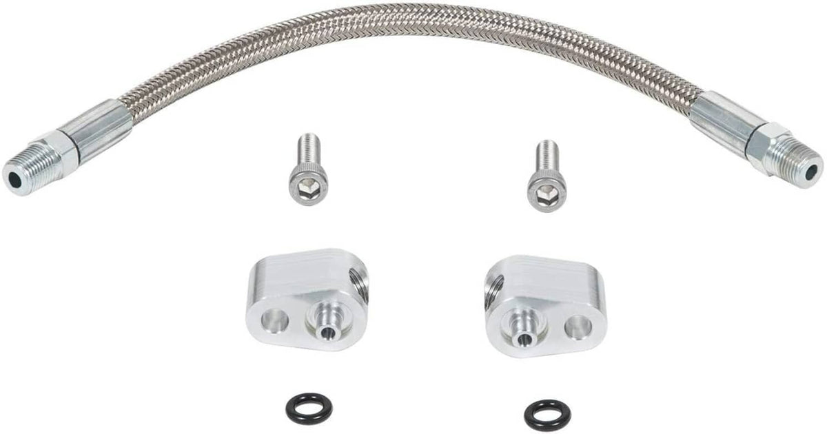Bethesda Industrial For LS LS1 Throttle Body Bypass Coolant Steam Port Crossover Hose Braided Kit