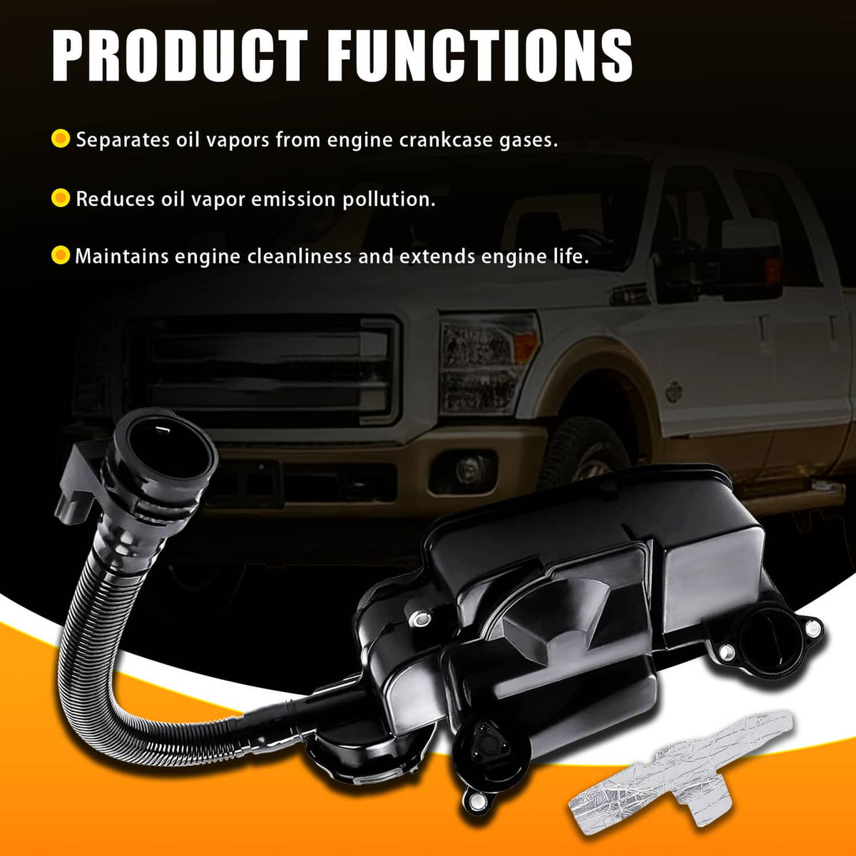 Bethesda Industrial Oil Separator Assembly for 11-16 Ford F250 F350 Super Duty 6.7L DC3Z-6A785-C