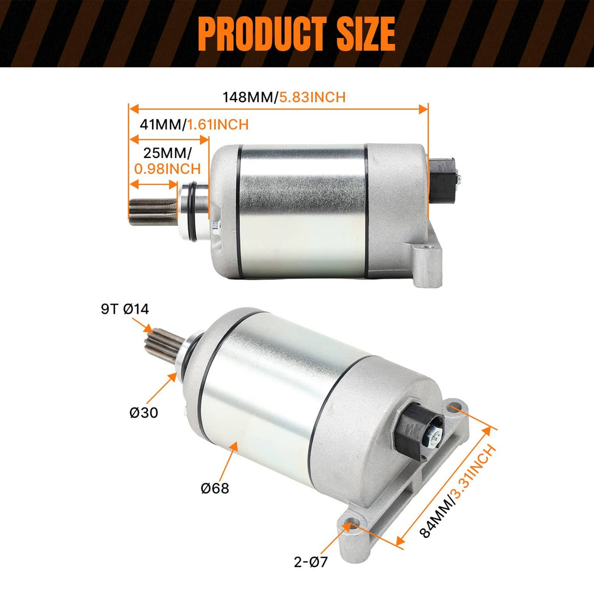 Bethesda Industrial Starter Motor Assembly for Yamaha 28P-81890-00-00 Kodiak 700 Grizzly 550 700