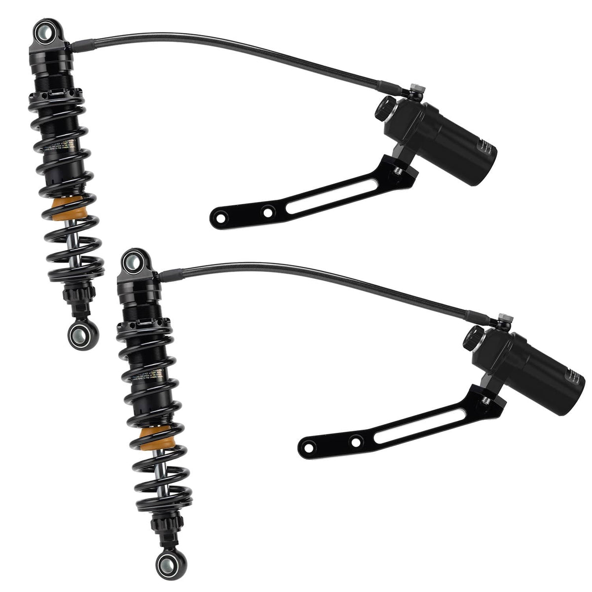 Bethesda Industrial Upgraded Remote Reservoir Rear Suspension Shocks Set For Harley Road Glide King