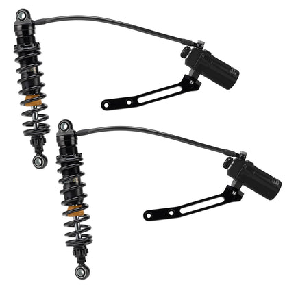 Bethesda Industrial Upgraded Remote Reservoir Rear Suspension Shocks Set For Harley Road Glide King