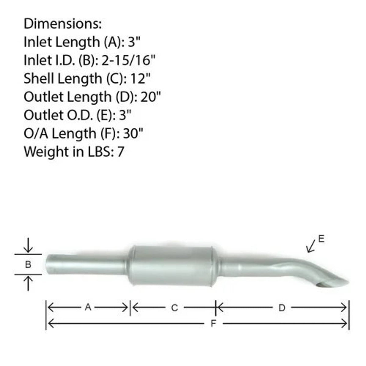 Bethesda Industrial Muffler fits International 815 531852R1