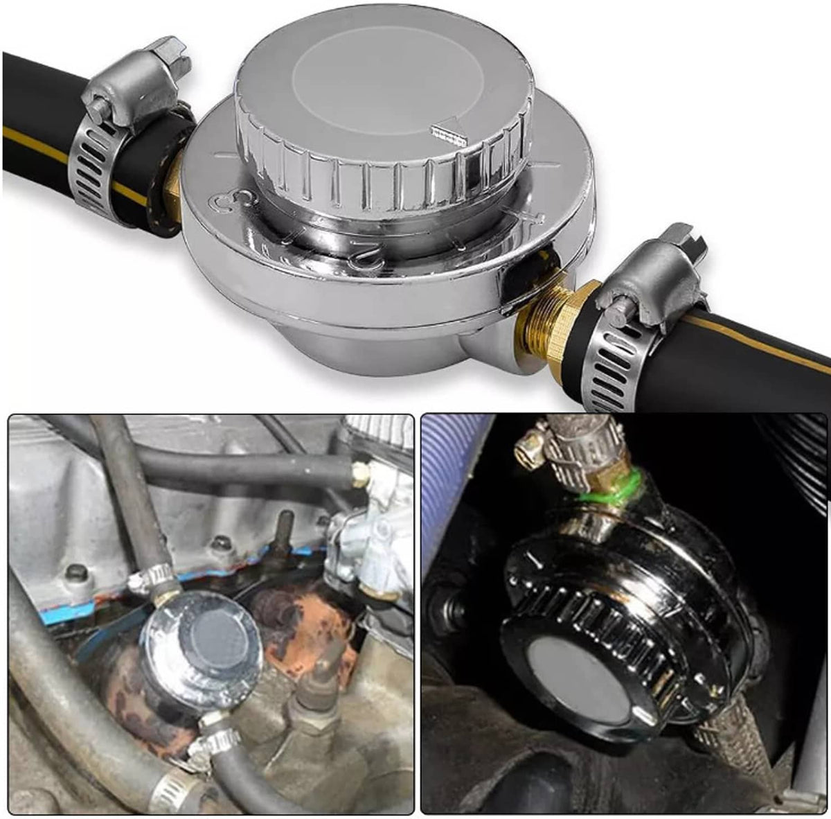 Bethesda Industrial 1-6 PSI Universal Adjustable Fuel Pressure Regulator Kit For Carburetor Engine