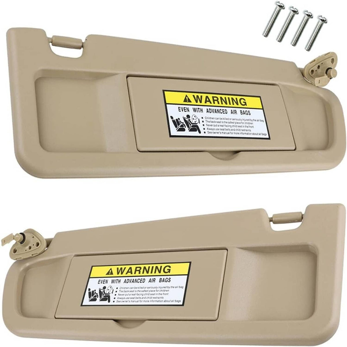Bethesda Industrial 2Pcs Beige Sun Visor Left & Right Visor Kit For 2006-2011 Honda Civic Visors