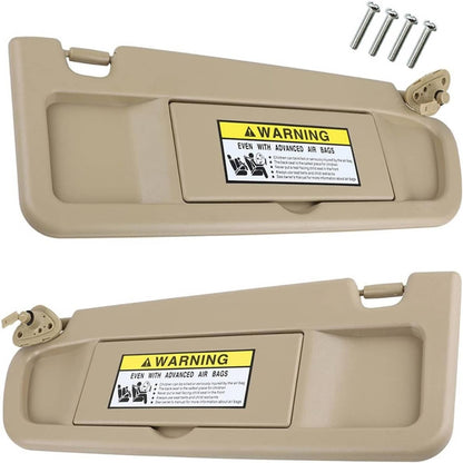 Bethesda Industrial 2Pcs Beige Sun Visor Left & Right Visor Kit For 2006-2011 Honda Civic Visors