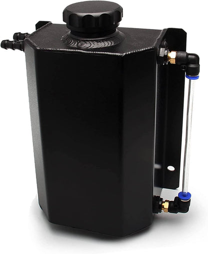 Bethesda Industrial Black 2L Radiator Coolant Overflow Water Bottle Expansion Reservoir Tank +Cap