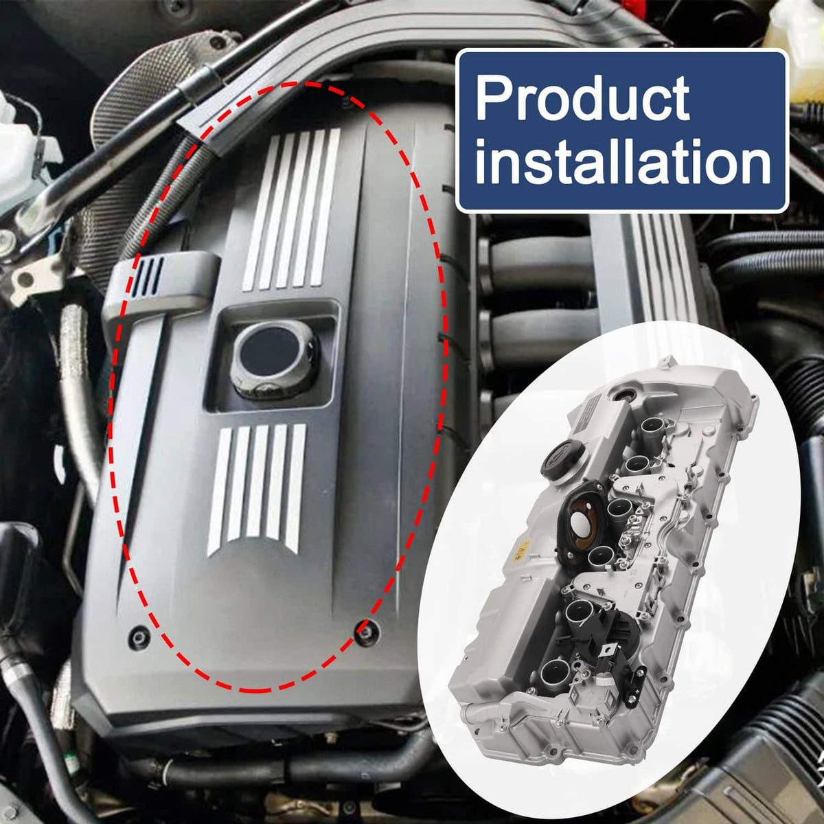 Bethesda Industrial Upgrade Aluminum Valve Cover for BMW N52 E70 E82 E90 E91 328i 528i 128i X3 X5