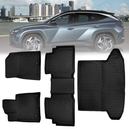 Bethesda Industrial 4x Car Floor Mats & Cargo Liner Full Cover Black for 2022-2025 Hyundai Tucson