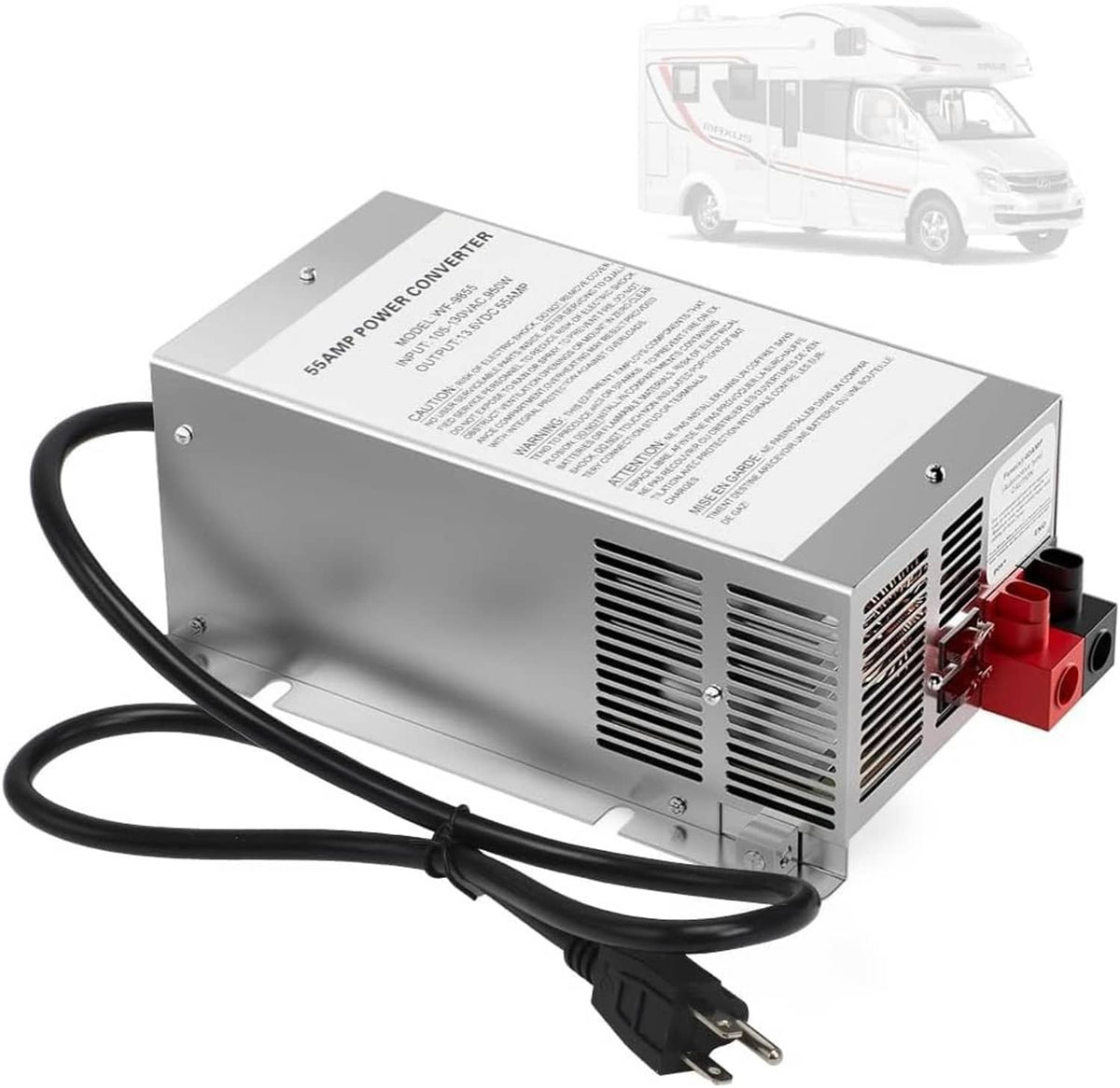 Bethesda Industrial WF-9855 RV Converter 55 Amp Deck Power Converter Charger RV Trailer Camper 12V