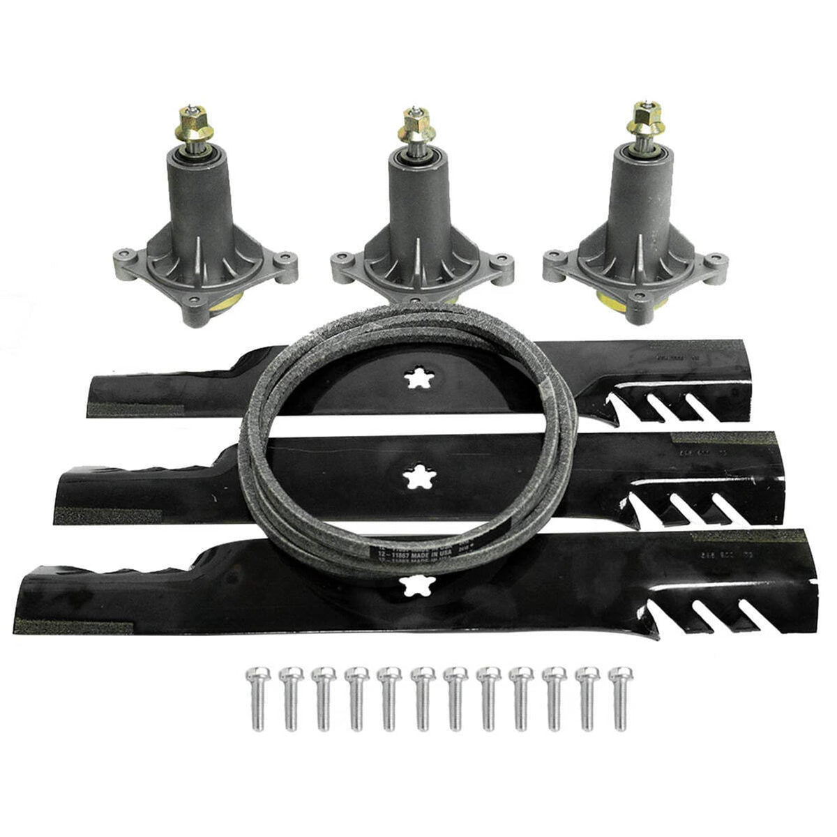 Bethesda Industrial Tractor Mulching Gator Blades Belt Spindle Kit For Ariens 936060 42-inch Deck
