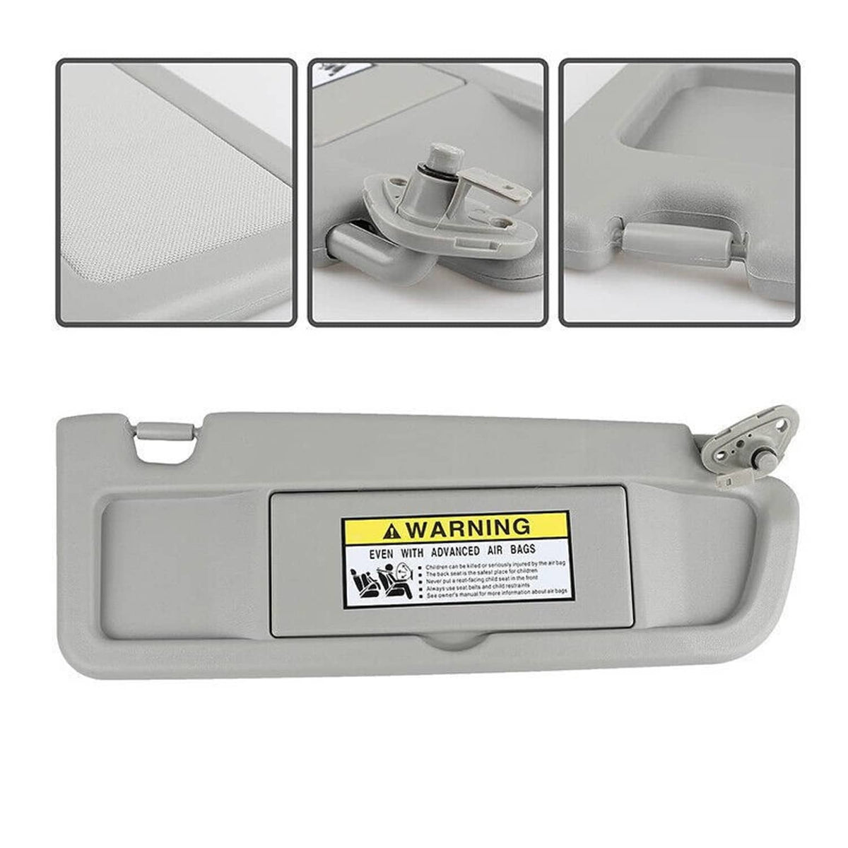 Bethesda Industrial Pair Driver & Passenger Side Light Gray Sun Visor For 2006-2011 Honda Civic
