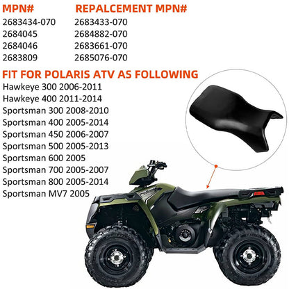 Bethesda Industrial ATV Complete Seat Cover Black for Polaris Sportsman 500 700 800 EFI HO 2005-2013