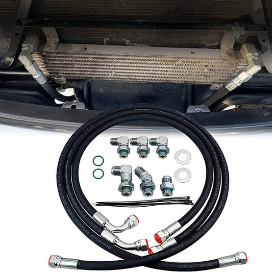 Bethesda Industrial New Transmission Lines HEAVY-DUTY Cooler Hoses For 2006-10 GM 6.6L +Allison