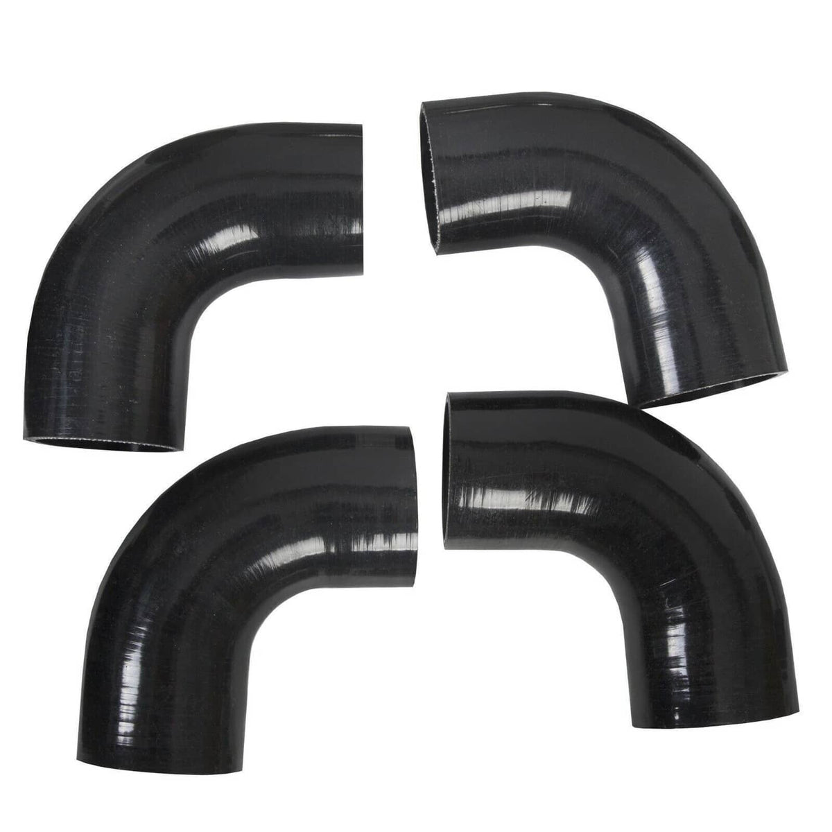 Bethesda Industrial 3" Turbo Intercooler Elbow Pipe Kit w/Silicone Hose & Clamp Universal Aluminum
