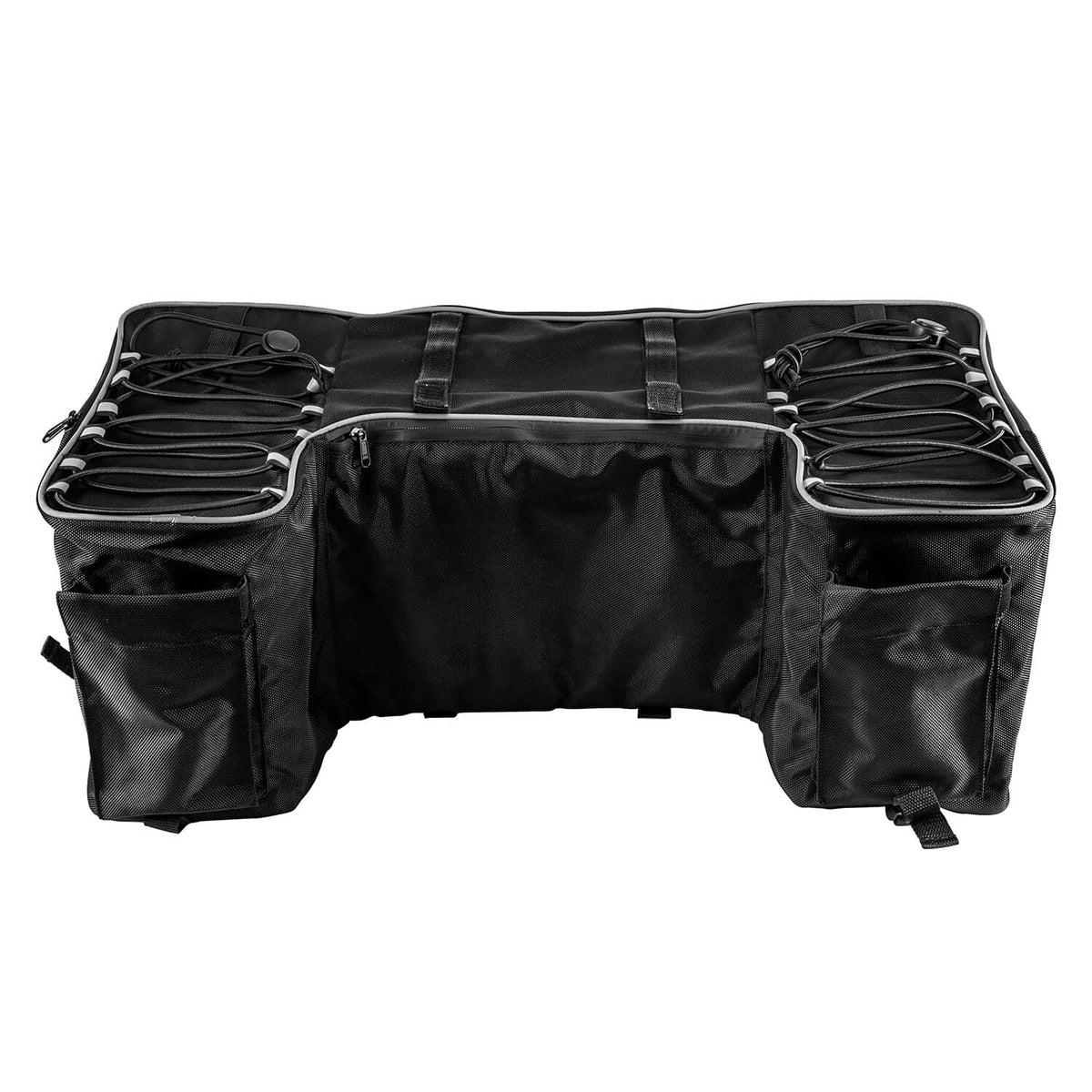 Bethesda Industrial Removable Large ATV Rear Seat Bag Storage Bags Frame Rack Bag w/Cushion Black