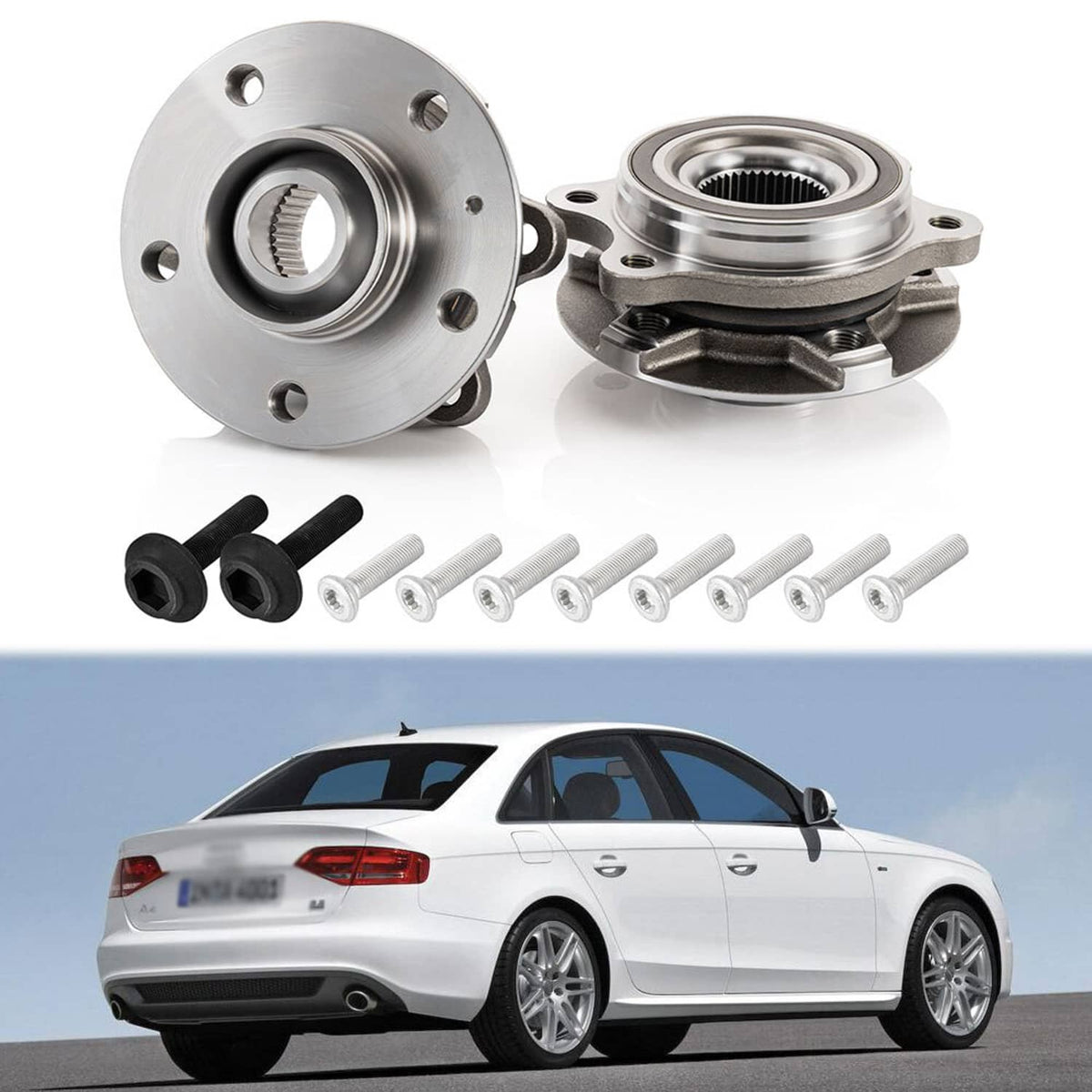 Bethesda Industrial Front Wheel Hub Bearing Assembly For Audi A4 A5 Quattro A6 A7 Allroad Q5 RS7