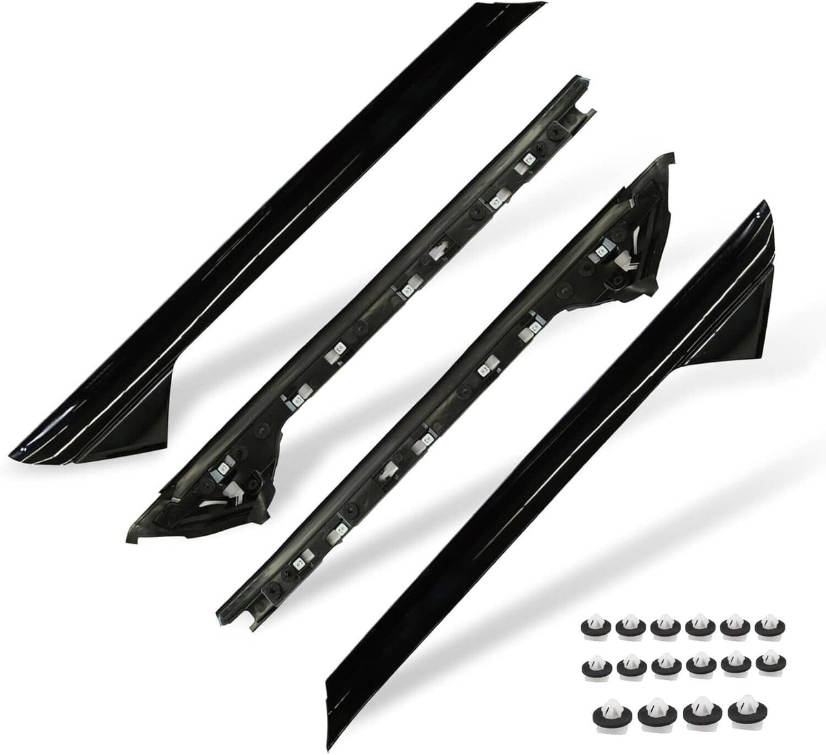 Bethesda Industrial 2 Pairs Left Right Side Windshield A-Pillar Molding Trim for 11-19 Ford Explorer