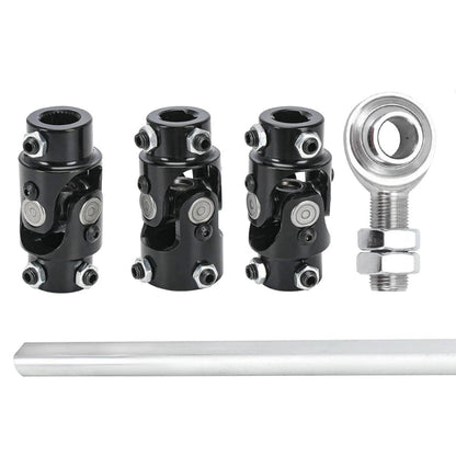 Bethesda Industrial Black Steering Box U Joint 36" Steel Steering Shaft & 3/4" Support Bearing GM