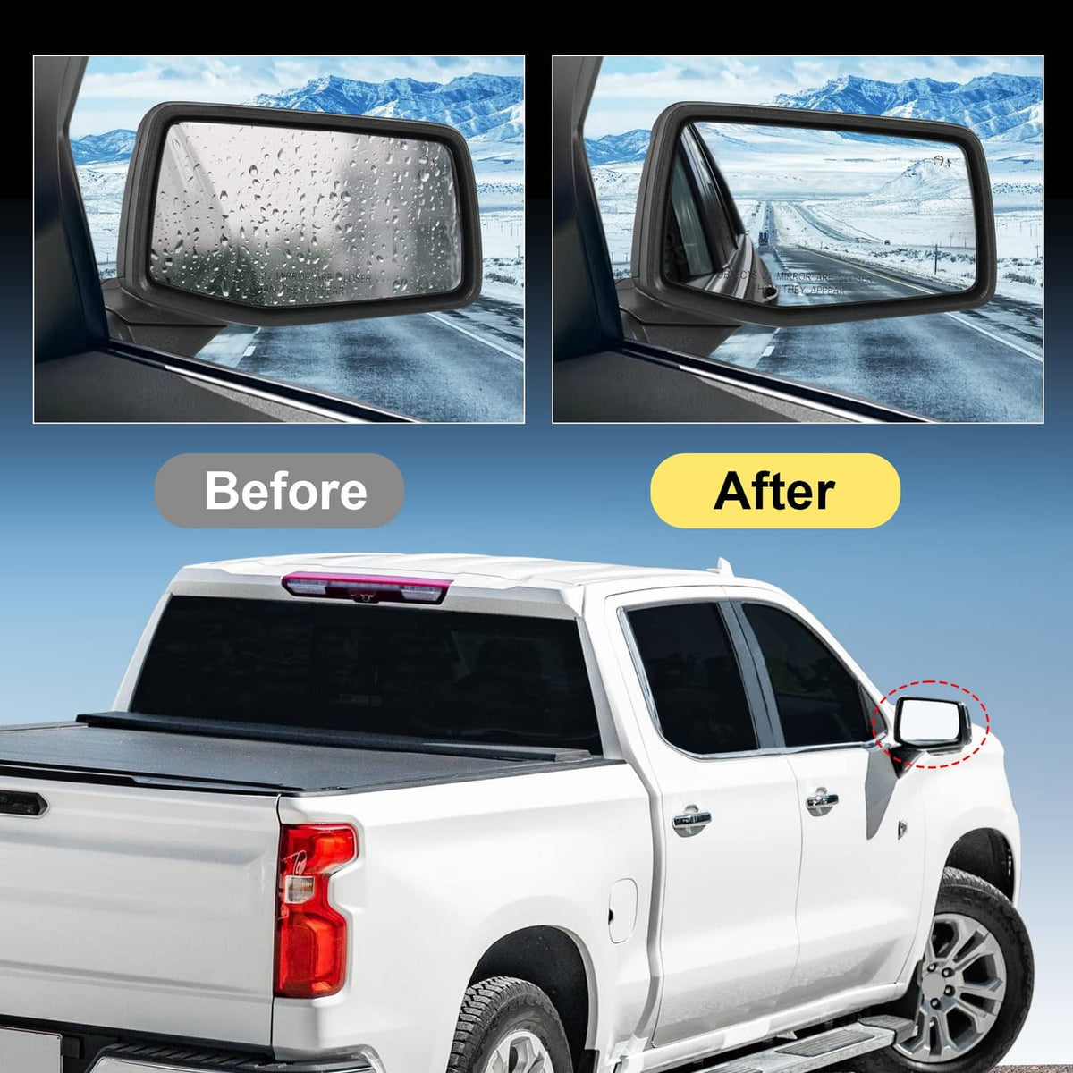 Bethesda Industrial Passenger Right Side Door Mirror for 2019-24 Chevy Silverado 1500 W/Heated Power