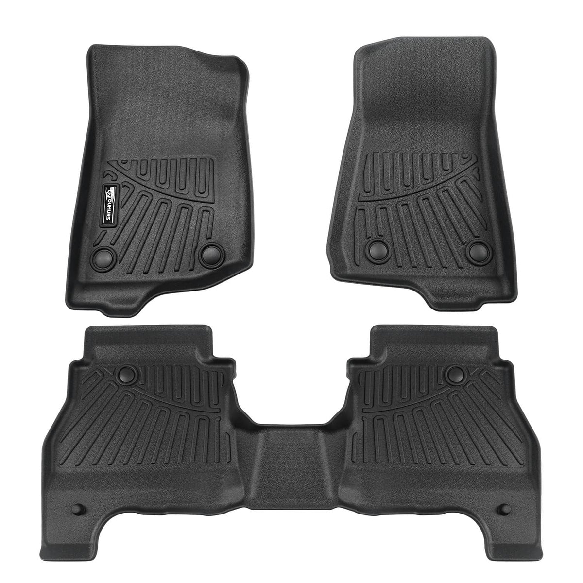 Bethesda Industrial 3Pcs Floor Mats For 2020-2025 Jeep Gladiator Floor Liner 3D Model Front & Rear