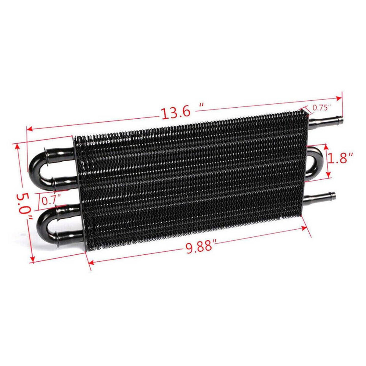 Bethesda Industrial Transmission Oil Cooler+Hose /Mounting Kit 4 Row Radiator Auto-Manual Aluminum