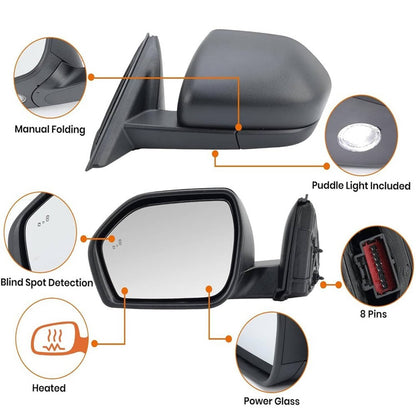 Bethesda Industrial New Driver Power Mirror For 2020-2024 Ford Explorer Power Heated Manual Folding