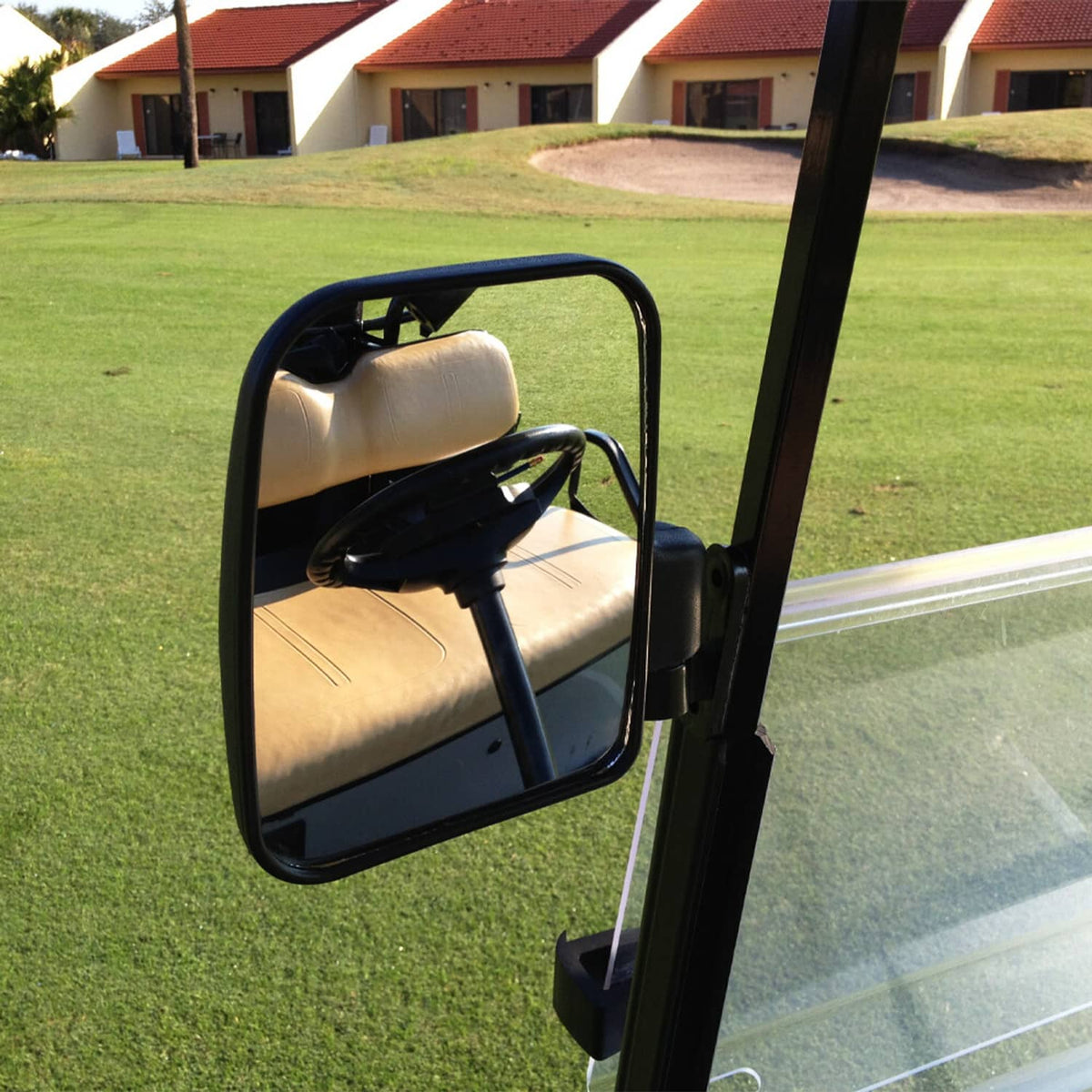Bethesda Industrial Universal Golf Cart Side Mirrors No Drilling Rear View Mirror for EZGO Club Car