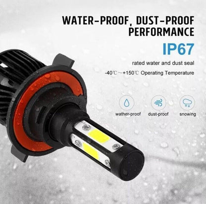 Bethesda Industrial 4-Sides H13 9008 LED Headlight Bulb for 2004-2014 Ford F-150 High Low Beam 6000K