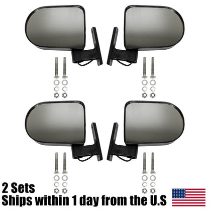 Bethesda Industrial 2PK Universal Golf Cart Rear View Side Mirror with LED Indicators for EZGO Club