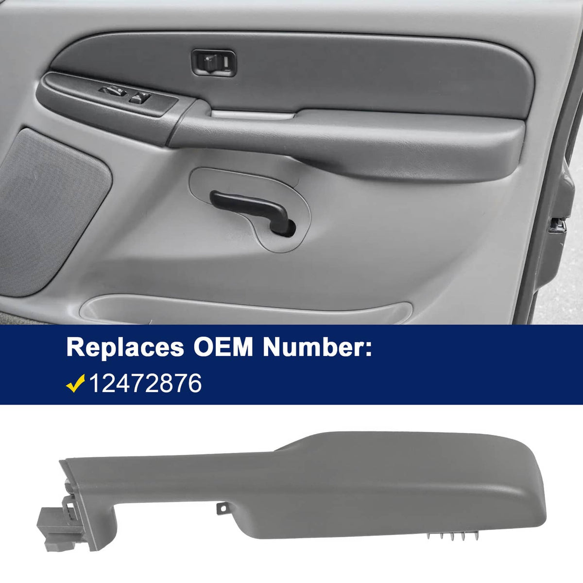 Bethesda Industrial Front Driver Left Side Door Armrest Handle for Select Chevrolet/GMC 1999-2006