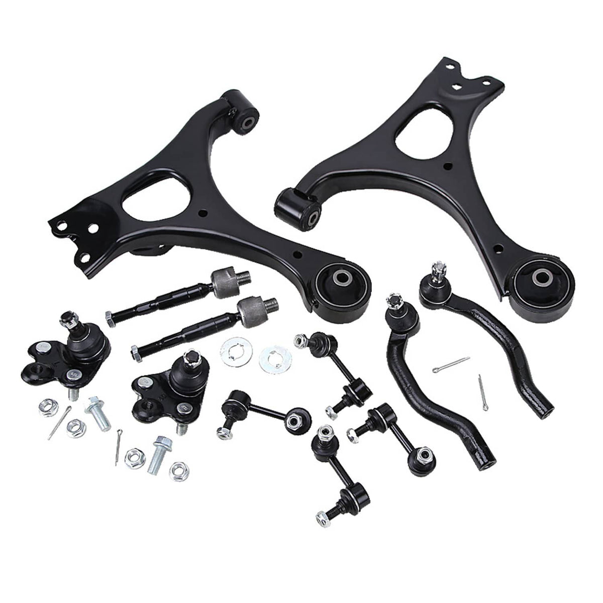 Bethesda Industrial Front Lower Control Arms Ball Joint Sway Bars Tie Rods For 2006-11 Honda Civic