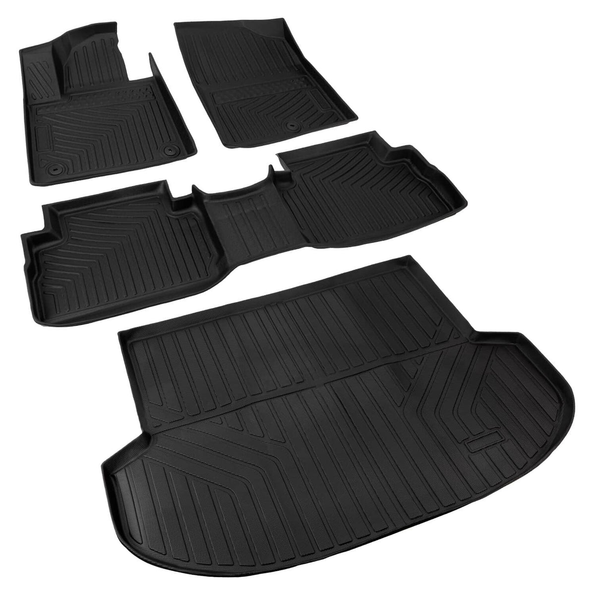 Bethesda Industrial 4X All Weather Floor Mats with Cargo Liner for 2021-2023 Hyundai Santa Fe 5 Seat
