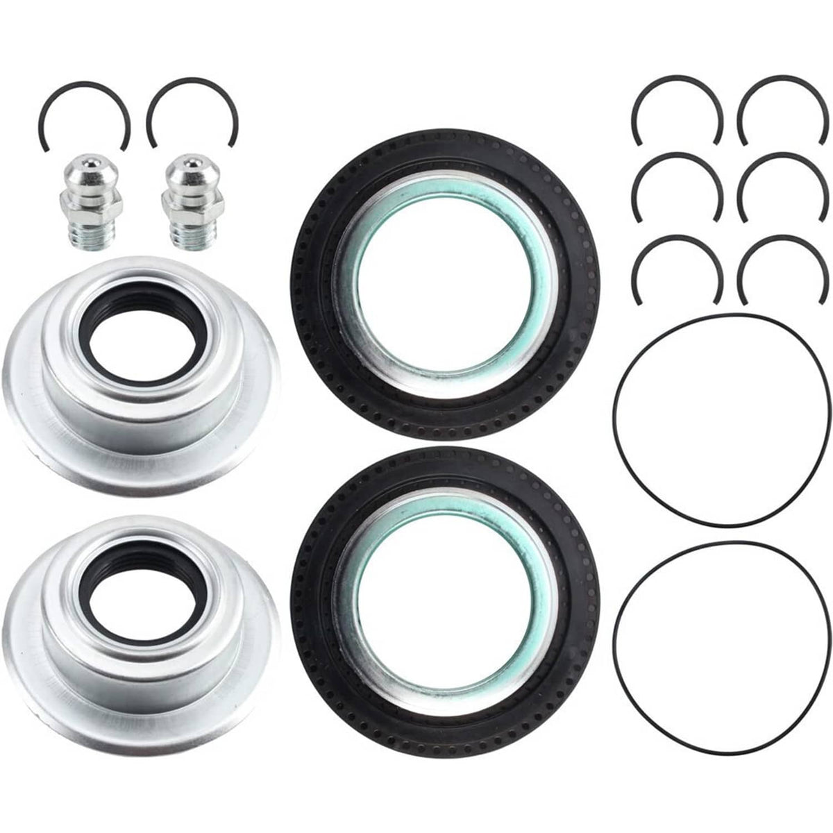 Bethesda Industrial New Front Axle Seal & Greaseable U Joint Kit for 05-14 Ford F250 F350 Super Duty