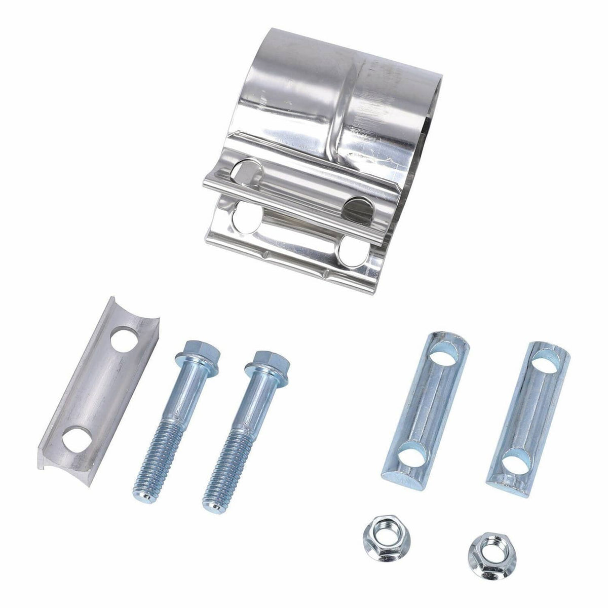 Bethesda Industrial 3inch Lap Joint Exhaust Band Clamp Muffler Sleeve Coupler Stainless Steel 2Pcs